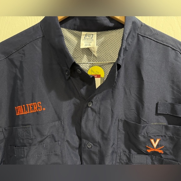 Pro Edge Dark Blue Men's Shirt Virginia Cavaliers SPF NWT - Picture 2 of 5